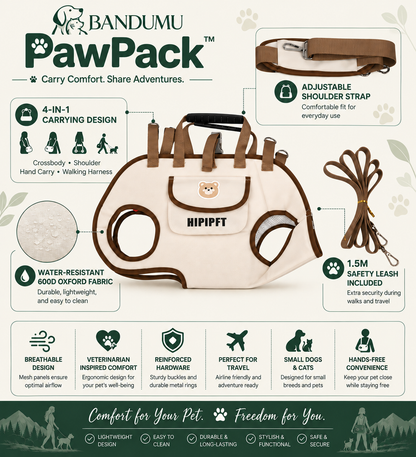 BANDUMU PawPack™ — Multifunctional Pet Carrier