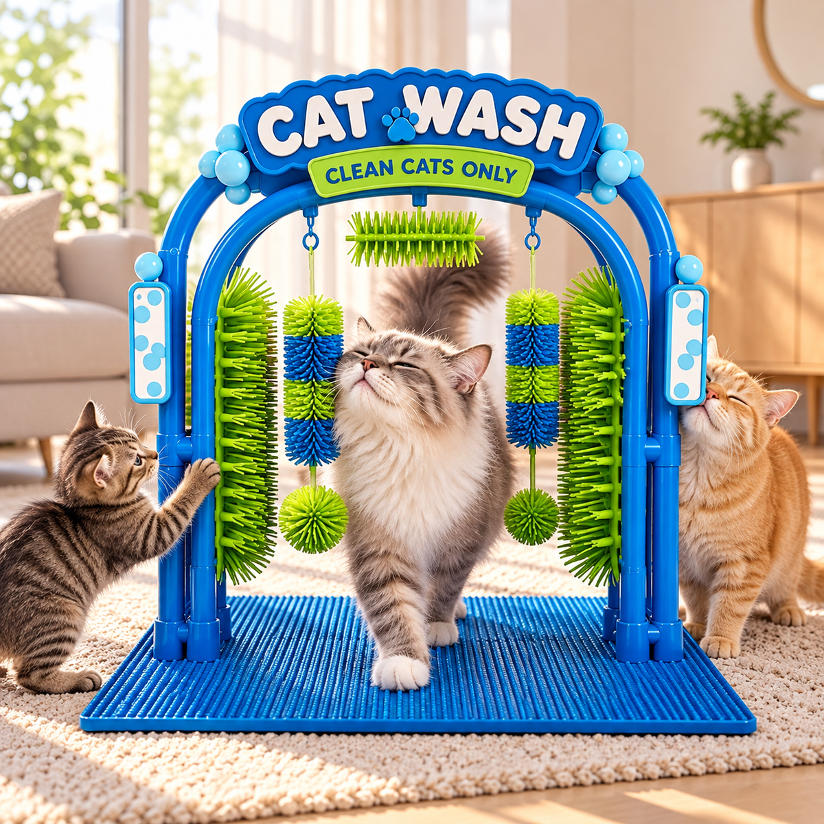 BANDUMU Cat Wash™ | Self-Grooming & Play Station