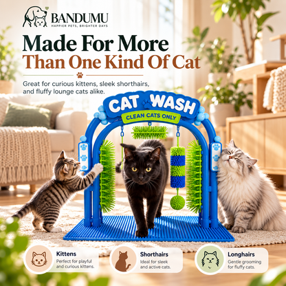 BANDUMU Cat Wash™ | Self-Grooming & Play Station